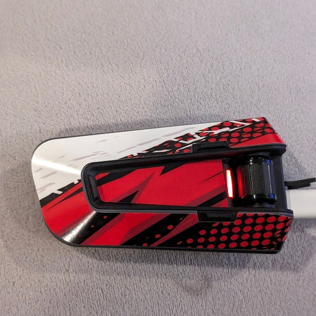 FOR CARDO PACKTALK EDGE USE PROTECTION GRAPHICS DECAL STICKERS - MOTORCYCLE ACCESSORIES (Red Striple PE16)