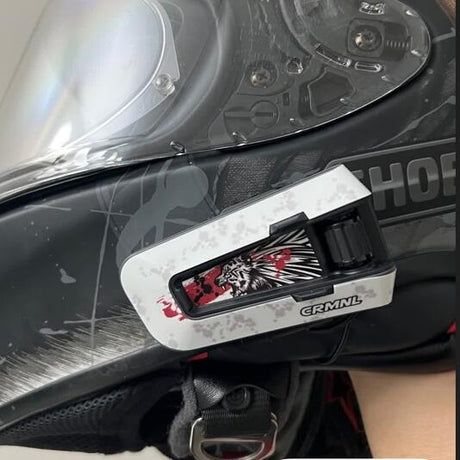 CUSTOMIZED DECAL FOR CARDO PACKTALK EDGE USE PROTECTION STICKERS - ADD NAME, PLATE NUMBER (Tiger PB29)
