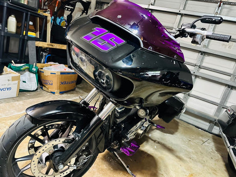 T26 CUSTOM RACING NUMBER STICKERS TRACK DAY NUMBER MAGNET DECALS RALLY CAR MOTOCROSS OFF-ROAD BIKE T26 PURPLE NUMBER 16