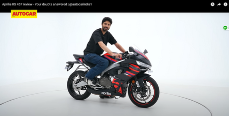 Aprilia RS 457 review by @autocarindia1