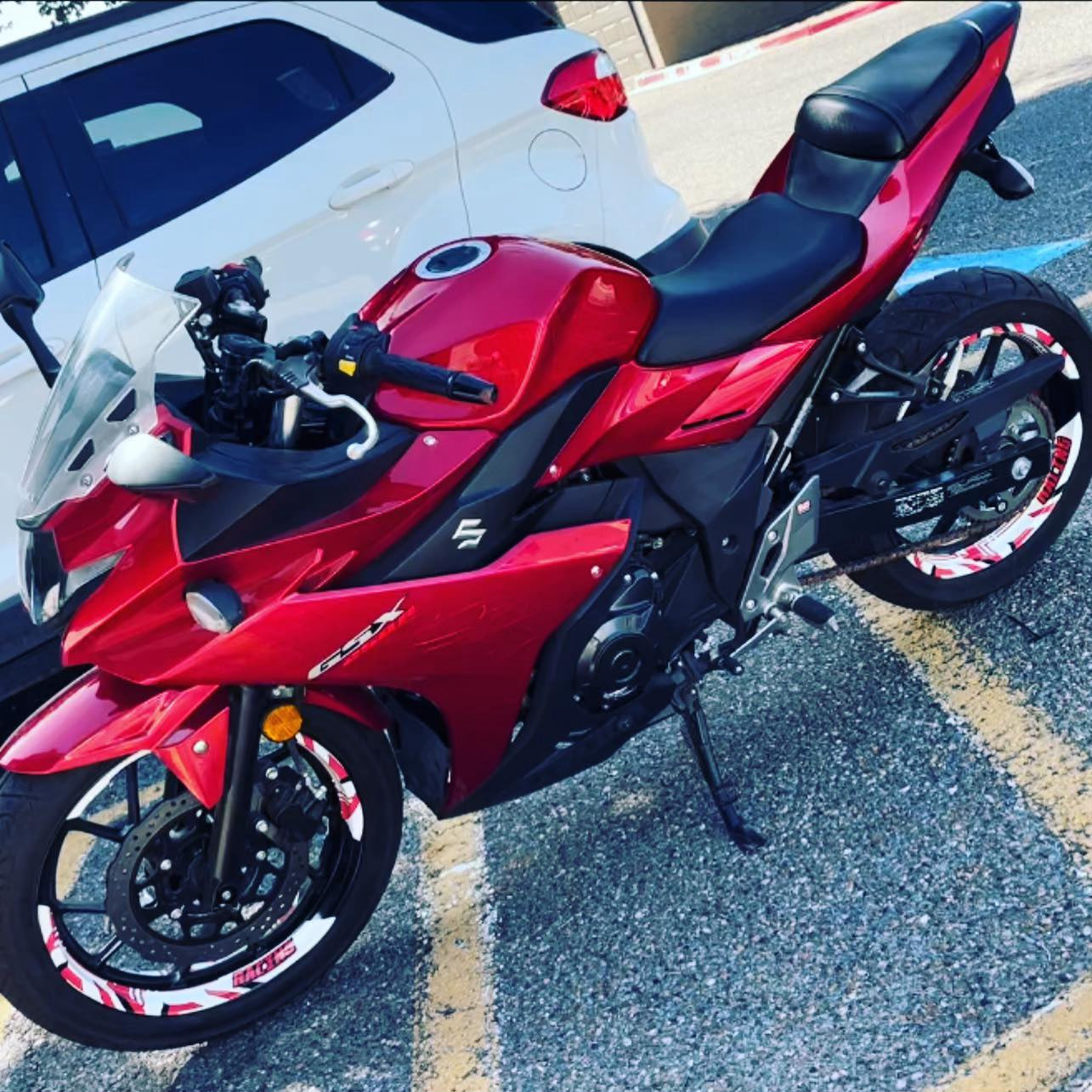 For Suzuki GSX 17 inch Rim Wheel Stickers J04W 2-Piece Decal