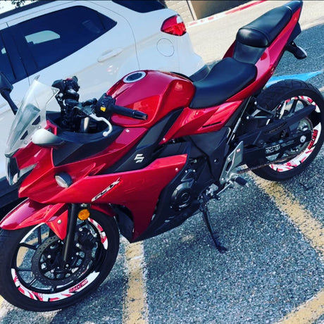 For Suzuki GSX 17 inch Rim Wheel Stickers J04W 2-Piece Decal