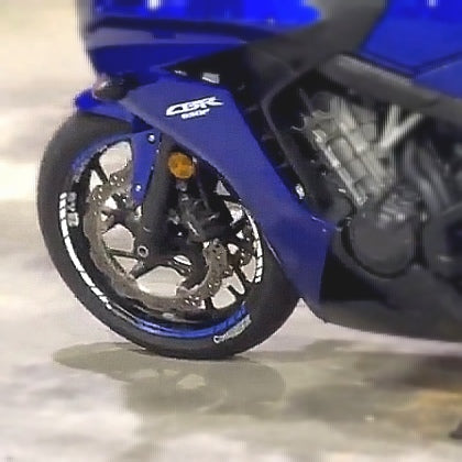 INNER RIM 17 INCH RIM WHEEL STICKERS SA01B CUSTOMIZED LOGO & EDGE DECAL STRIPES For Honda CBR