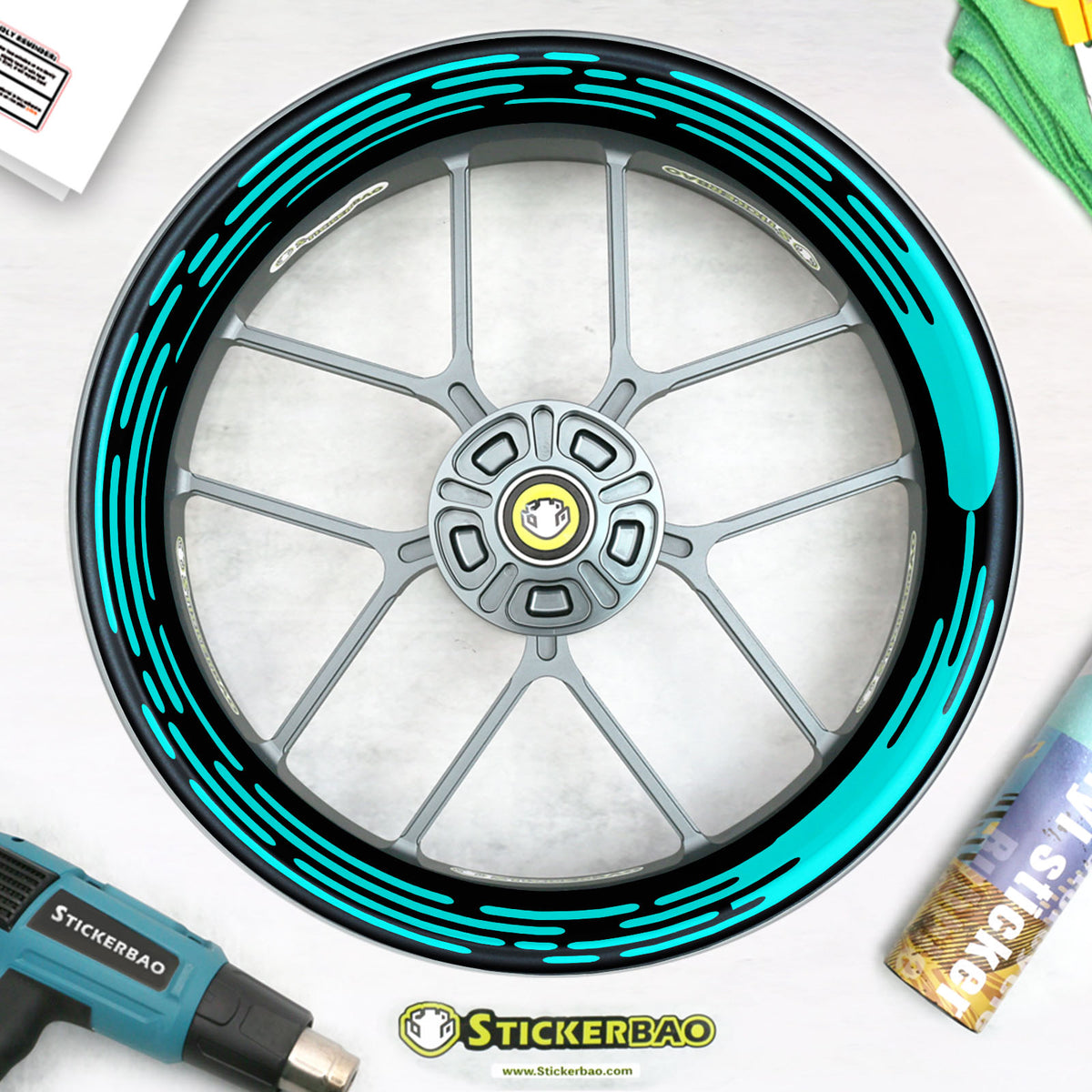 Ducati Diavel Motorcycle Wheel Rim Stripes Decals Stickers – Full Bike Kit – Multicoloured Glossy Vinyl – Speed Army UK