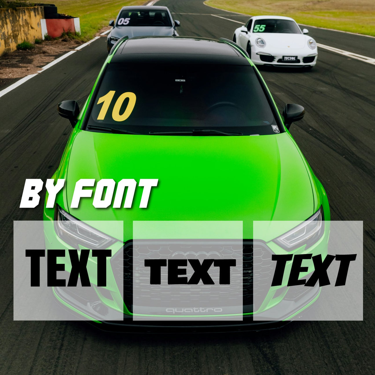 Single Number Sticker - By Font
