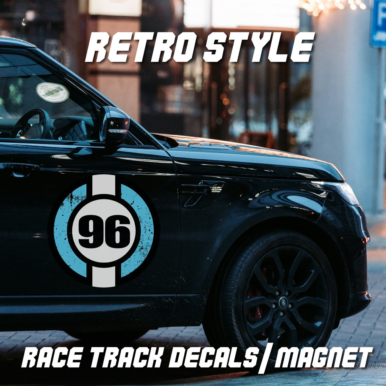 Race Track Decals / Magnet - Retro