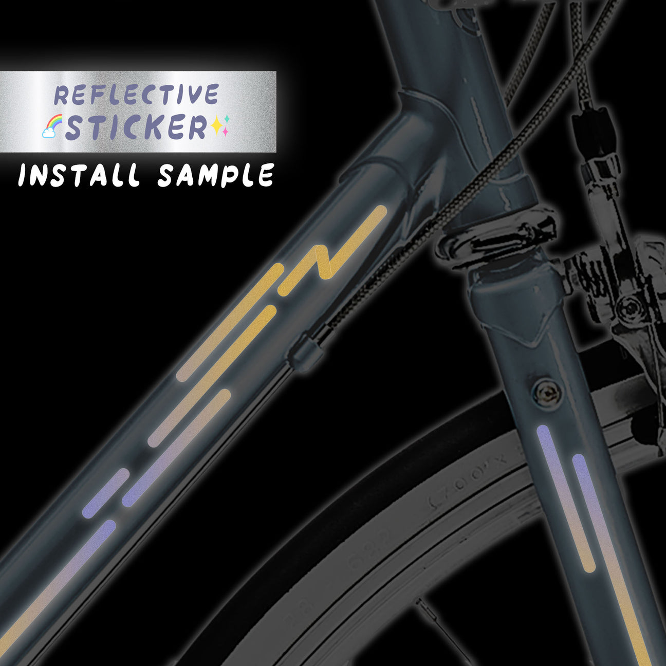 DIY Reflective Bike Sticker