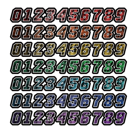 T08 Custom Racing Number Stickers Track Day Number Decals Rally Car Motocross Off-Road Bike - StickerBao Wheel Sticker Store