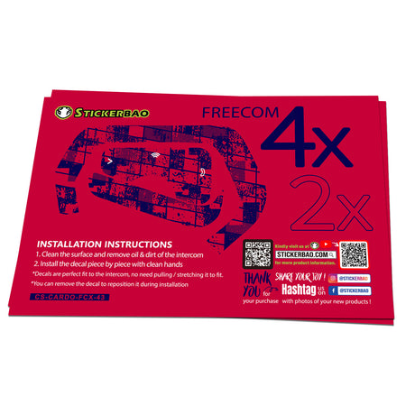 For Cardo Freecom 4X 2X Protection Skin Stickers Spark Radimix Decal FCX37-45 - StickerBao Wheel Sticker Store
