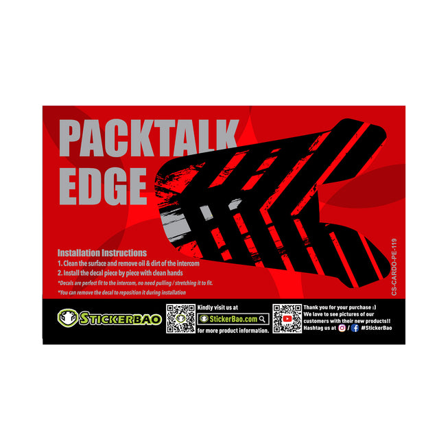 For Cardo Packtalk Edge Neo Pro Skin Stickers Graphics Decal Protection Red Arrow Motorcycle Accessories