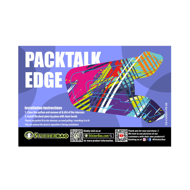 For Cardo Packtalk Edge Neo Pro Skin Stickers Graphics Decal Protection Colorful Paint Motorcycle Accessories