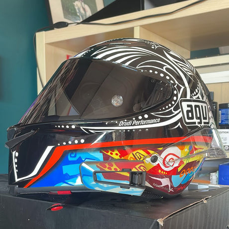 For Cardo Packtalk Edge Neo Communication System Use Protection Graphics Decal Stickers - Color For pista gp rr listed edition world title 2002 - StickerBao Wheel Sticker Store