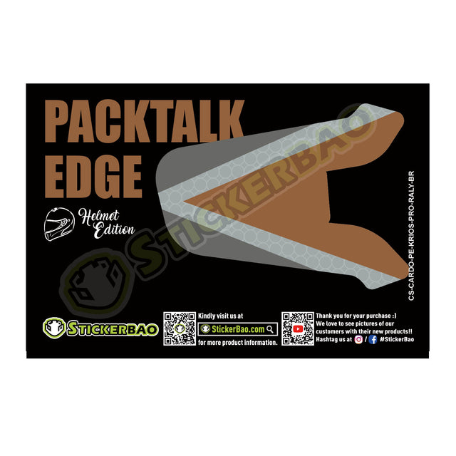 For Cardo Packtalk Edge Neo Pro Communication System Use Protection Graphics Decal Stickers - Color For Krios Pro Rally Brown