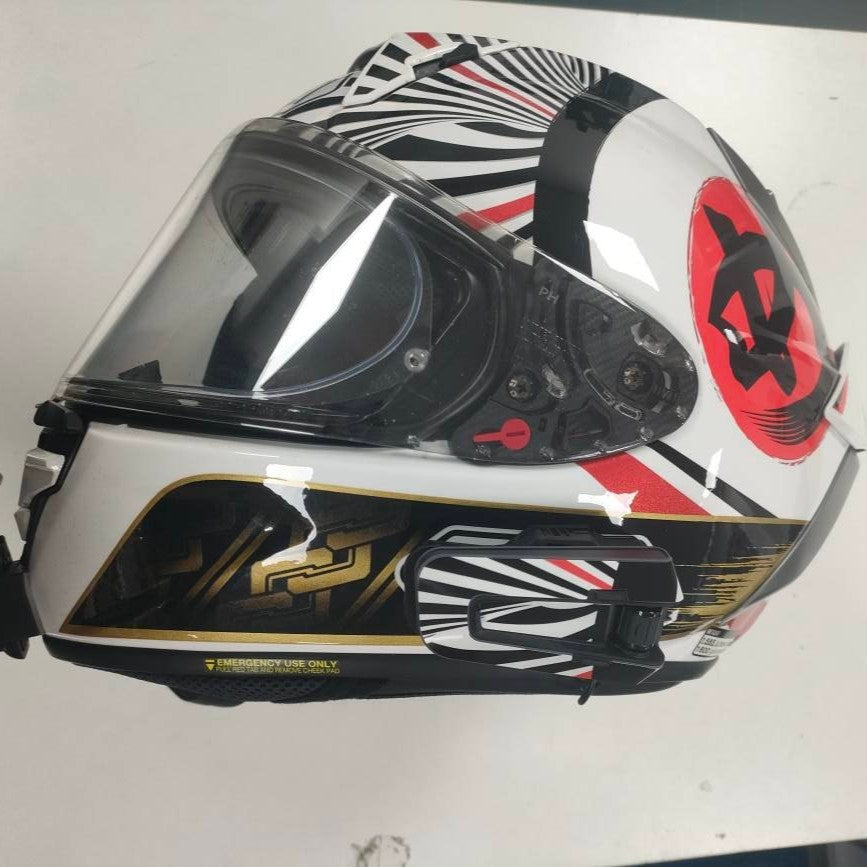 Pegatinas con gráficos personalizados para protección Cardo Packtalk Edge Neo que combinan con el patrón de tu casco