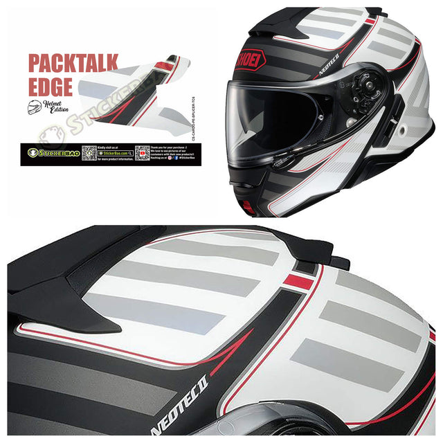 For Cardo Packtalk Edge Neo Pro Communication System Use Protection Graphics Decal Stickers - Color For Shoei NEOTEC II Splicer TC-6