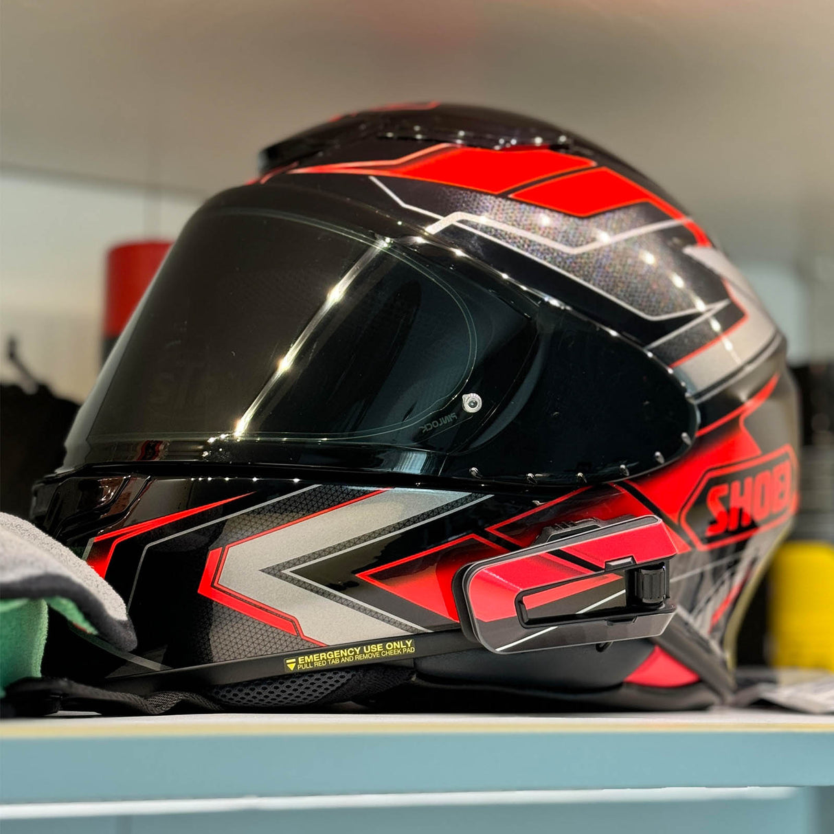 Pegatinas con gráficos personalizados para protección Cardo Packtalk Edge Neo que combinan con el patrón de tu casco