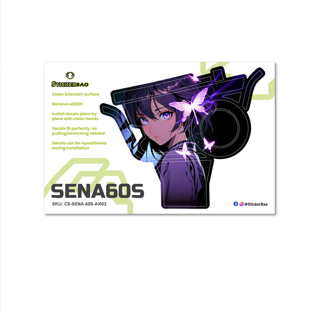 For Sena 60S Skin Stickers Communication System Protection Graphics Decal Fantasy Butterfly Girl I Motorcycle Accessories