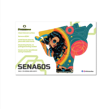 For Sena 60S Skin Stickers Communication System Protection Graphics Decal Retro Pop Art Motorcycle Accessories