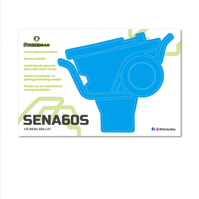 For Sena 60S Skin Stickers Communication System Protection Graphics Decal Solid Color Aqua Motorcycle Accessories