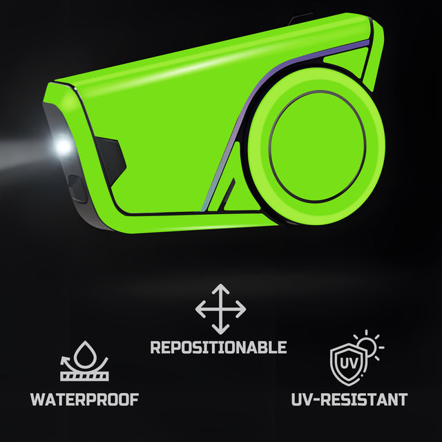 For Sena 60S Skin Stickers Communication System Protection Graphics Decal Solid Color Green Motorcycle Accessories