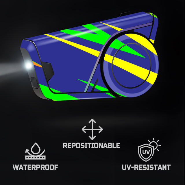 For Sena 60S Skin Stickers Communication System Protection Graphics Decal L01 Abstract Blue Motorcycle Accessories