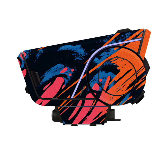 For Sena 60S Skin Stickers Communication System Protection Graphics Decal L02 Abstract Orange Red Motorcycle Accessories