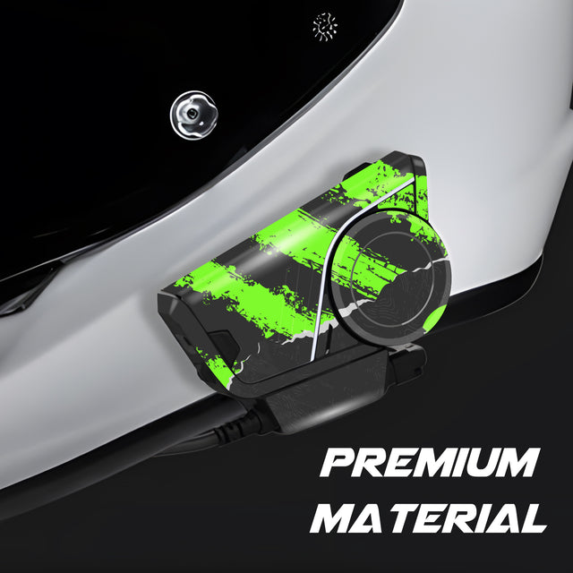 For Sena 60S Skin Stickers Communication System Protection Graphics Decal L04 Abstract Green Motorcycle Accessories