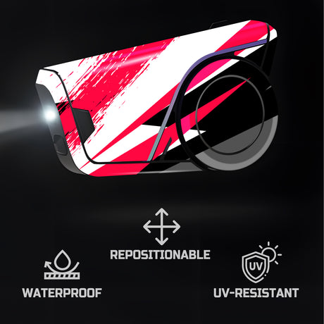 For Sena 60S Skin Stickers Communication System Protection Graphics Decal L05 Abstract Red Motorcycle Accessories