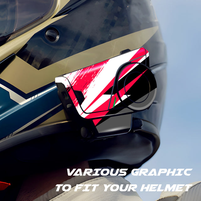For Sena 60S Skin Stickers Communication System Protection Graphics Decal L05 Abstract Red Motorcycle Accessories