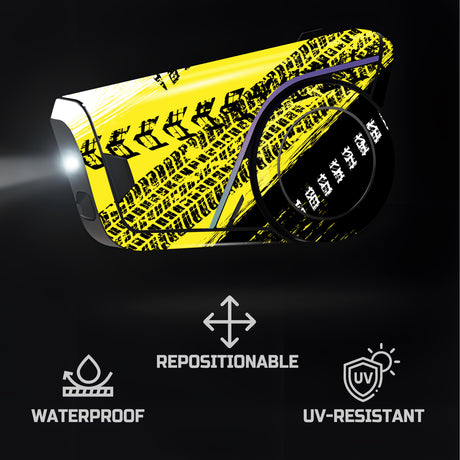 For Sena 60S Skin Stickers Communication System Protection Graphics Decal L06 Abstract Yellow Motorcycle Accessories