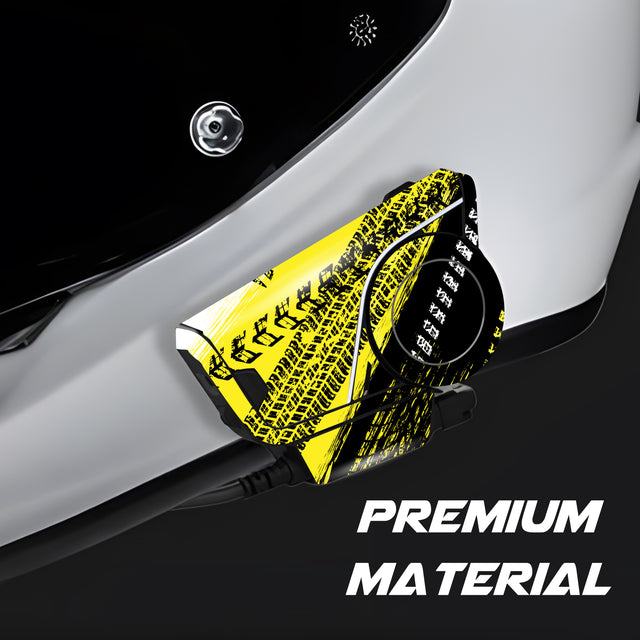 For Sena 60S Skin Stickers Communication System Protection Graphics Decal L06 Abstract Yellow Motorcycle Accessories