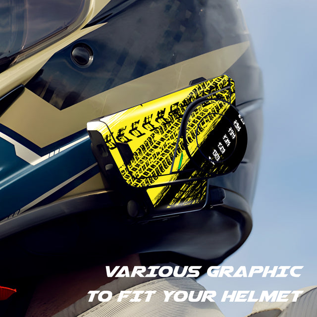 For Sena 60S Skin Stickers Communication System Protection Graphics Decal L06 Abstract Yellow Motorcycle Accessories