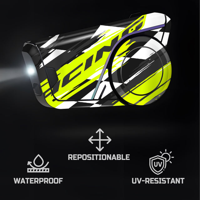 For Sena 60S Skin Stickers Communication System Protection Graphics Decal L07 Abstract Green Motorcycle Accessories