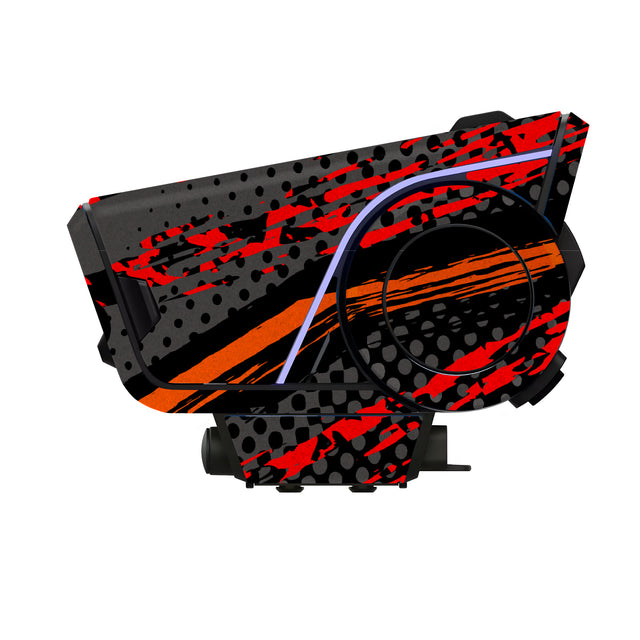 For Sena 60S Skin Stickers Communication System Protection Graphics Decal L09 Abstract Orange Red Motorcycle Accessories