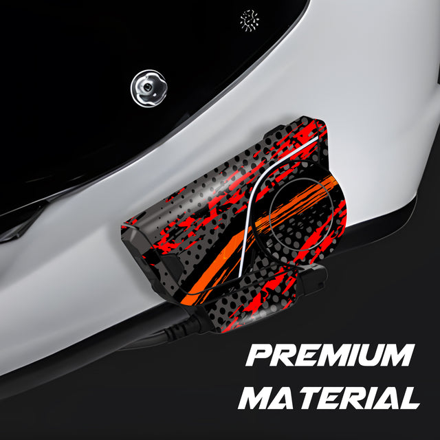 For Sena 60S Skin Stickers Communication System Protection Graphics Decal L09 Abstract Orange Red Motorcycle Accessories