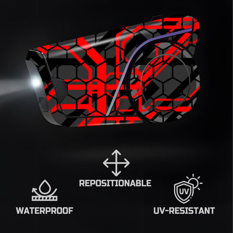 For Sena 60S Skin Stickers Communication System Protection Graphics Decal L10 Abstract Red Motorcycle Accessories