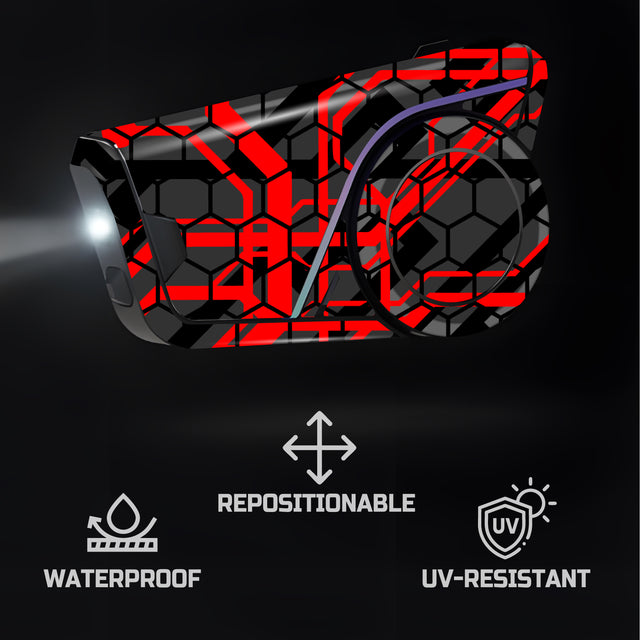 For Sena 60S Skin Stickers Communication System Protection Graphics Decal L10 Abstract Red Motorcycle Accessories