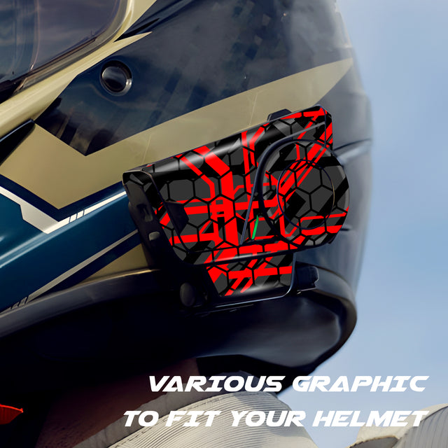 For Sena 60S Skin Stickers Communication System Protection Graphics Decal L10 Abstract Red Motorcycle Accessories