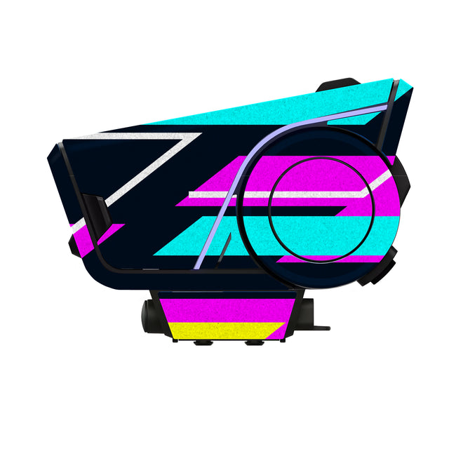 For Sena 60S Skin Stickers Communication System Protection Graphics Decal L11 Abstract Turquoise Pink Motorcycle Accessories
