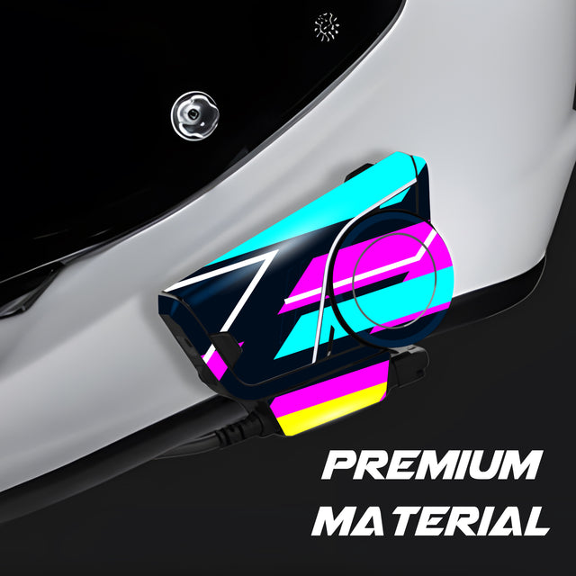 For Sena 60S Skin Stickers Communication System Protection Graphics Decal L11 Abstract Turquoise Pink Motorcycle Accessories