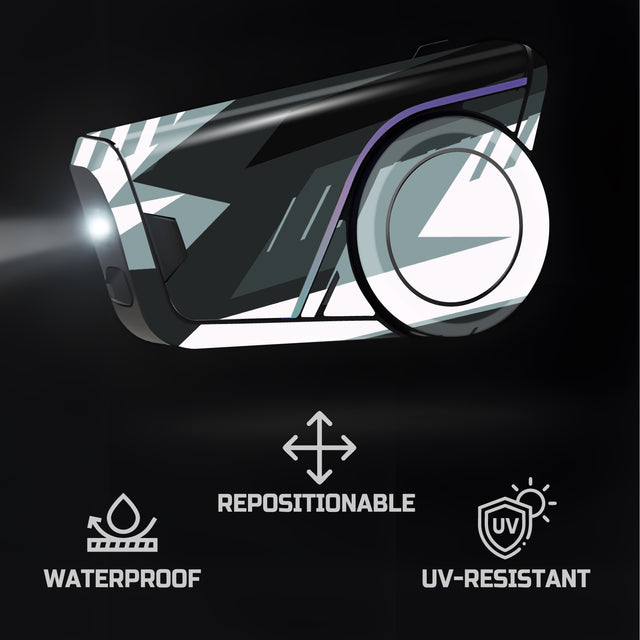 For Sena 60S Skin Stickers Communication System Protection Graphics Decal L12 Abstract Black White Motorcycle Accessories