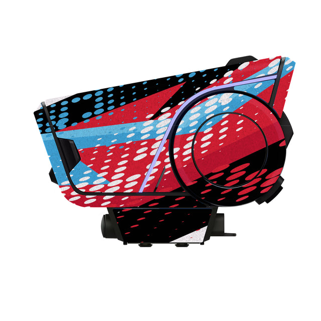 For Sena 60S Skin Stickers Communication System Protection Graphics Decal L13 Abstract Red Blue Motorcycle Accessories