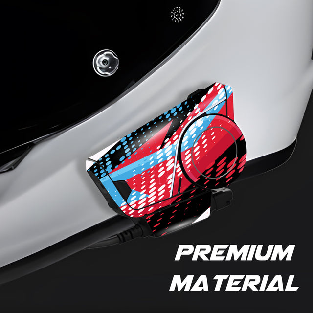 For Sena 60S Skin Stickers Communication System Protection Graphics Decal L13 Abstract Red Blue Motorcycle Accessories