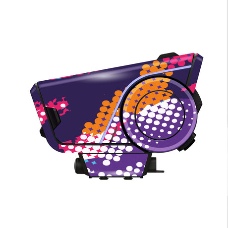 For Sena 60S Skin Stickers Communication System Protection Graphics Decal L14 Abstract Orange Purple Motorcycle Accessories