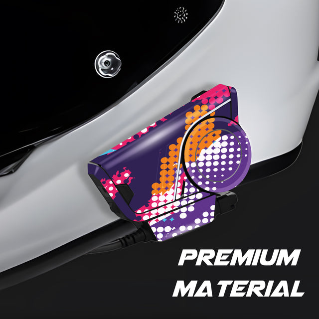 For Sena 60S Skin Stickers Communication System Protection Graphics Decal L14 Abstract Orange Purple Motorcycle Accessories