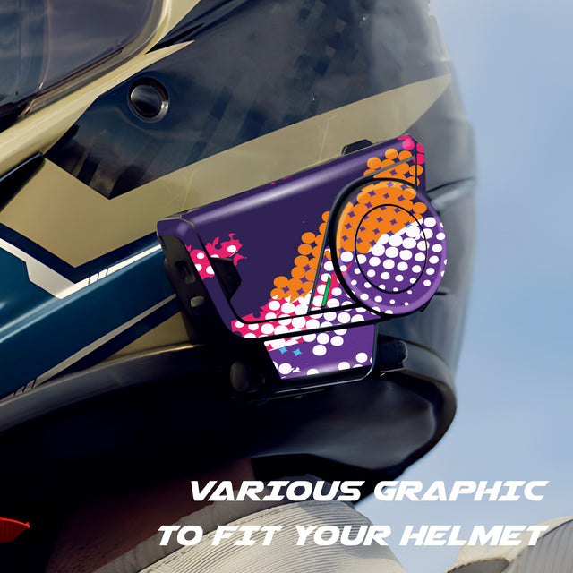 For Sena 60S Skin Stickers Communication System Protection Graphics Decal L14 Abstract Orange Purple Motorcycle Accessories