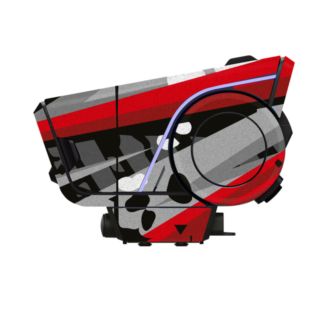 For Sena 60S Skin Stickers Communication System Protection Graphics Decal L15 Abstract Red Gray Motorcycle Accessories