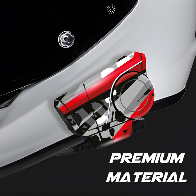 For Sena 60S Skin Stickers Communication System Protection Graphics Decal L15 Abstract Red Gray Motorcycle Accessories