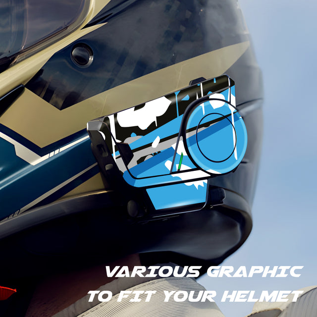 For Sena 60S Skin Stickers Communication System Protection Graphics Decal L16 Abstract Aqua Motorcycle Accessories