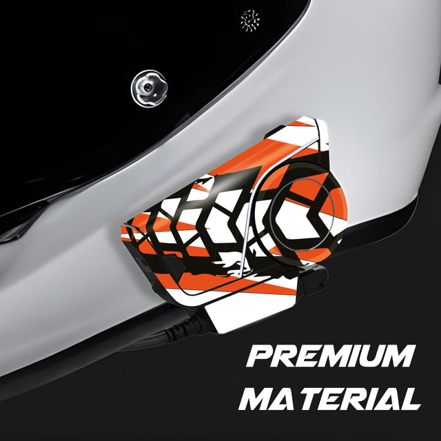 For Sena 60S Skin Stickers Communication System Protection Graphics Decal L17 Abstract Orange White Motorcycle Accessories